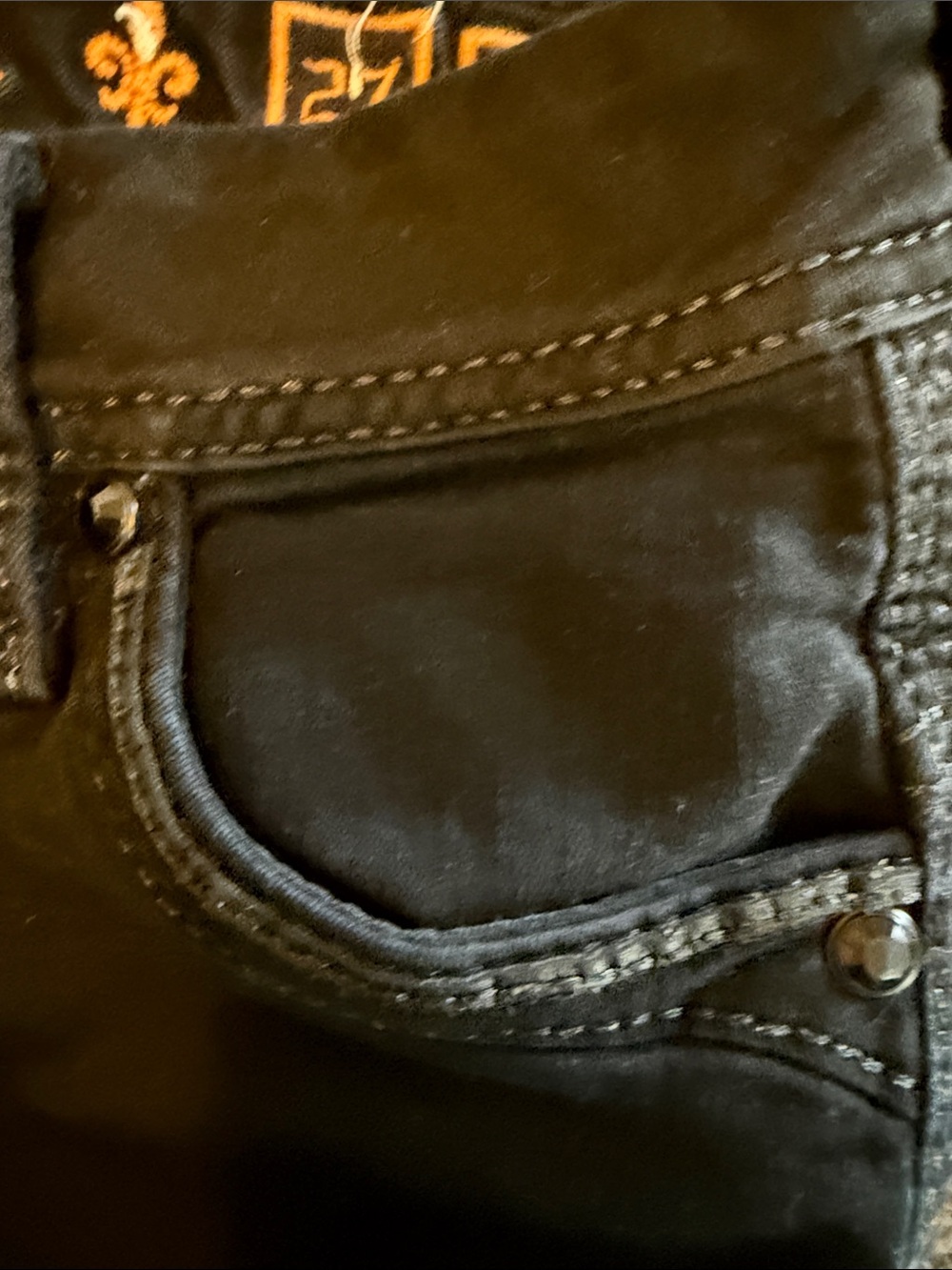 Rock Revival Black Embellished Pocket Jeans with Stud Accents - Picture 6 of 9